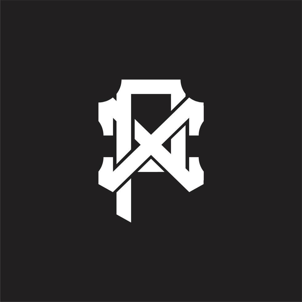 px logo monogram ontwerp sjabloon vector