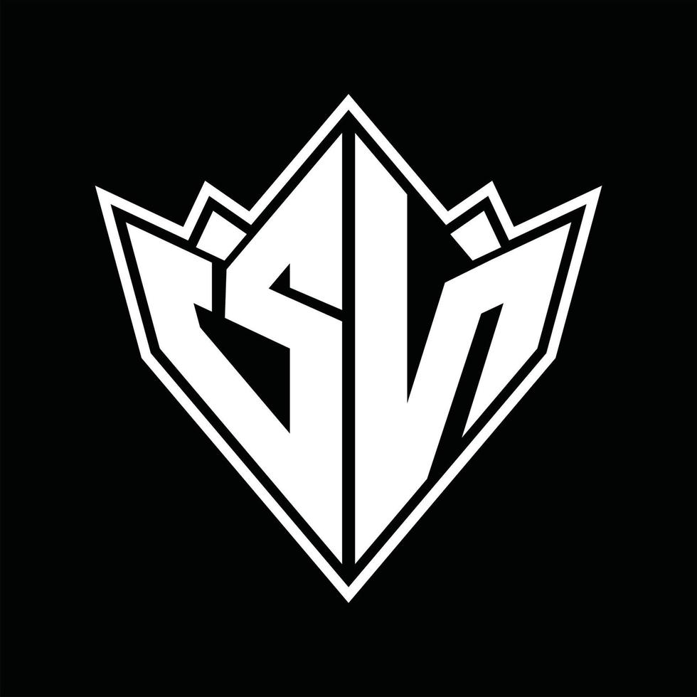 sn logo monogram ontwerp sjabloon vector