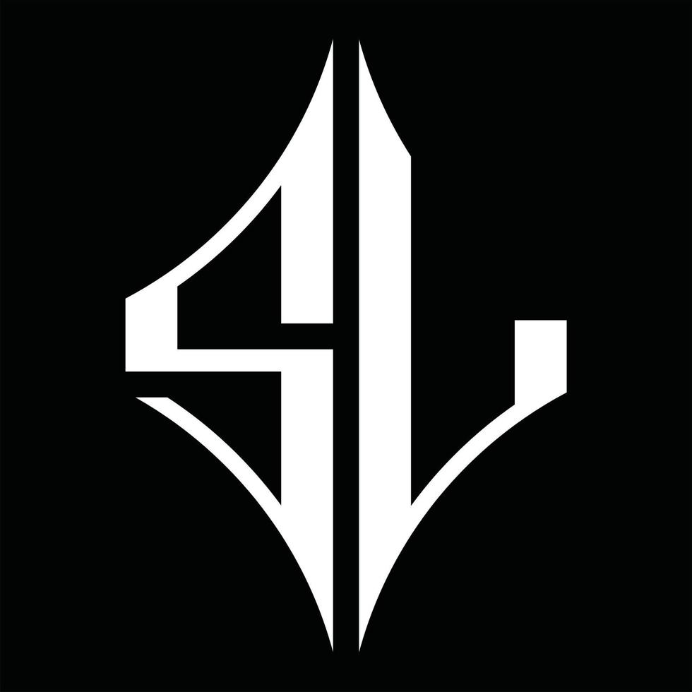 sl logo monogram met diamant vorm ontwerp sjabloon vector