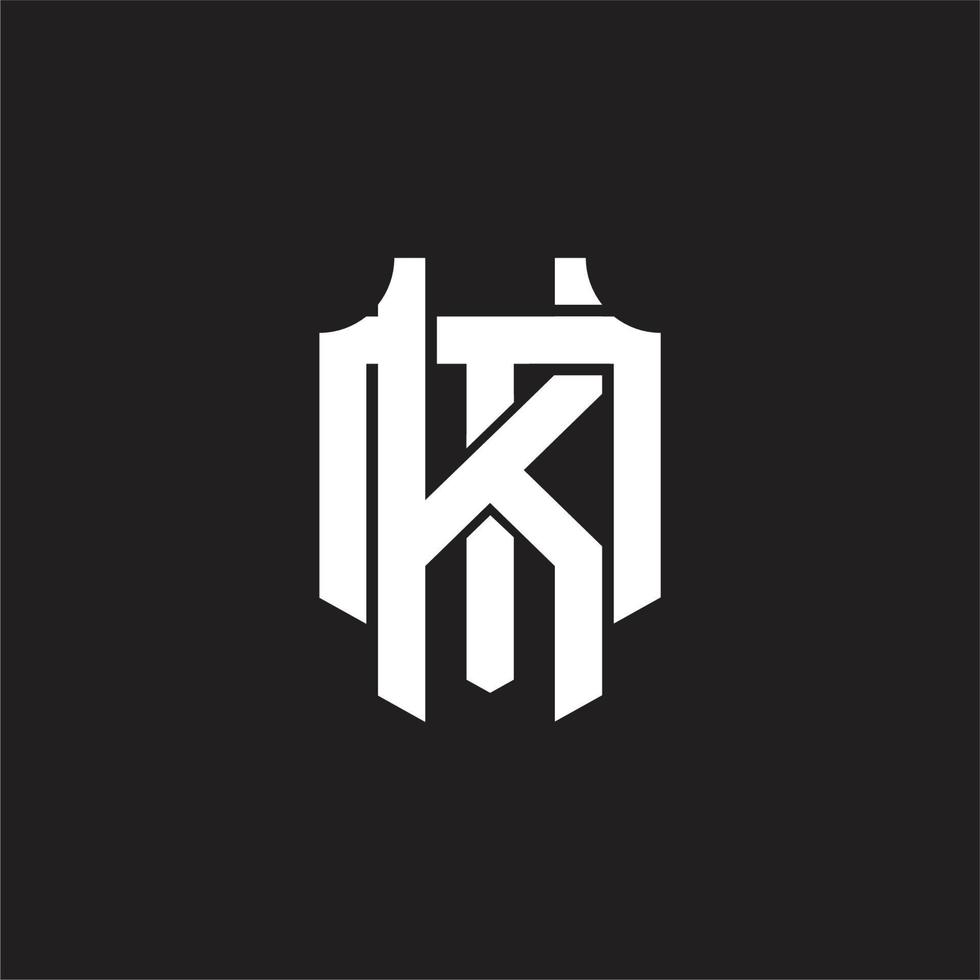 km logo monogram ontwerp sjabloon vector