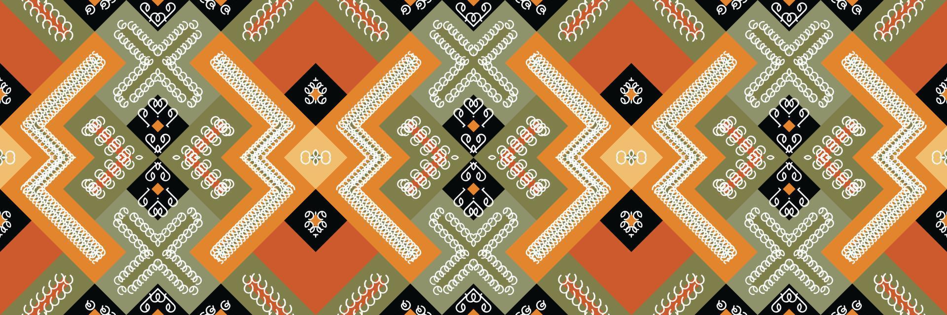 ikat naadloos patroon ikat streep batik textiel naadloos patroon digitaal vector ontwerp voor afdrukken Saree kurti Borneo kleding stof grens borstel symbolen stalen partij slijtage