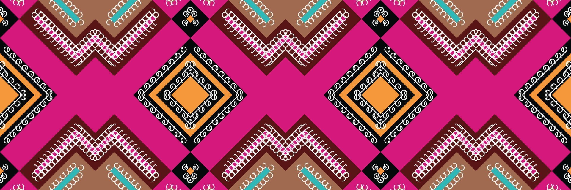 etnisch aztec ikat naadloos patroon textiel ikat diamant naadloos patroon digitaal vector ontwerp voor afdrukken Saree kurti Borneo kleding stof aztec borstel symbolen stalen elegant