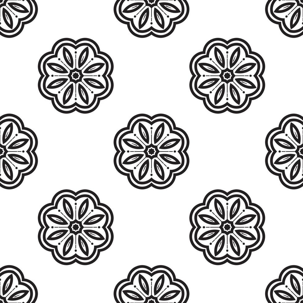 creatief mandala kunst zwart en wit naadloos patroon. naadloos abstract tribal monochroom patroon. hand- getrokken etnisch textuur. vector illustratie.
