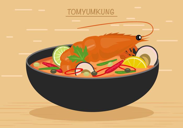 Thaise Seafood Meal Vector