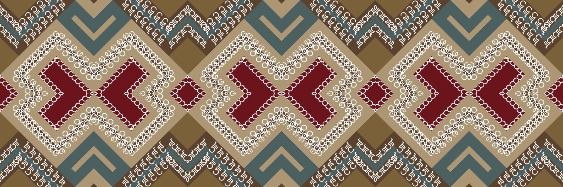 etnisch aztec ikat naadloos patroon textiel ikat achtergrond naadloos patroon digitaal vector ontwerp voor afdrukken Saree kurti Borneo kleding stof aztec borstel symbolen stalen elegant