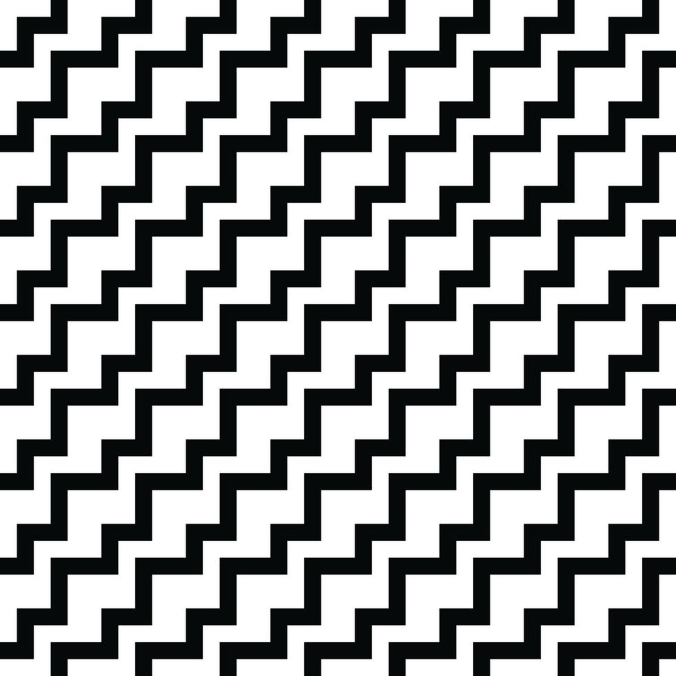 modern meetkundig achtergrond. zwart en wit vector naadloos patroon. modern elegant abstract textuur. herhalen meetkundig gevlochten lijnen van rechthoekig tegels.