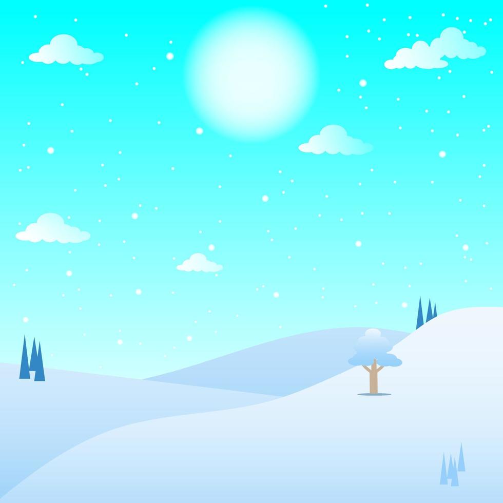 berg met sneeuw winter vrolijk Kerstmis vieren vector ansichtkaart achtergrond