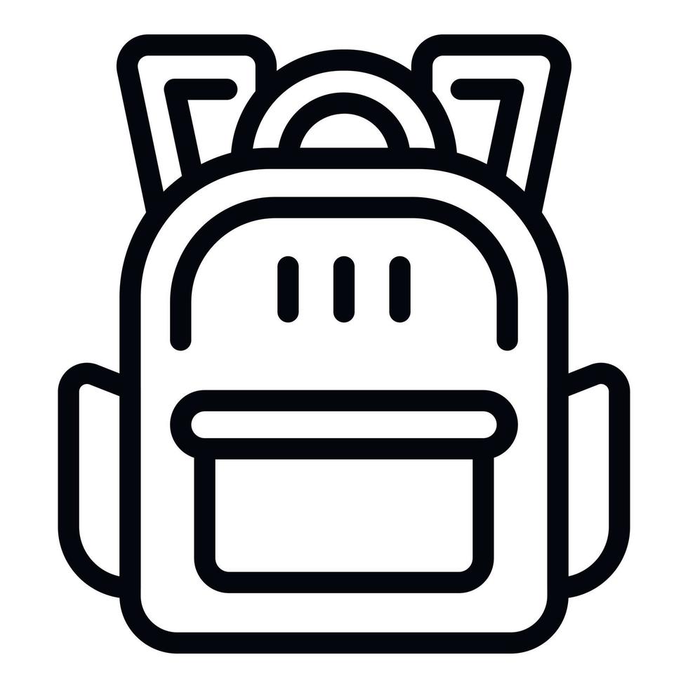 school- rugzak icoon schets vector. veiligheid kind vector