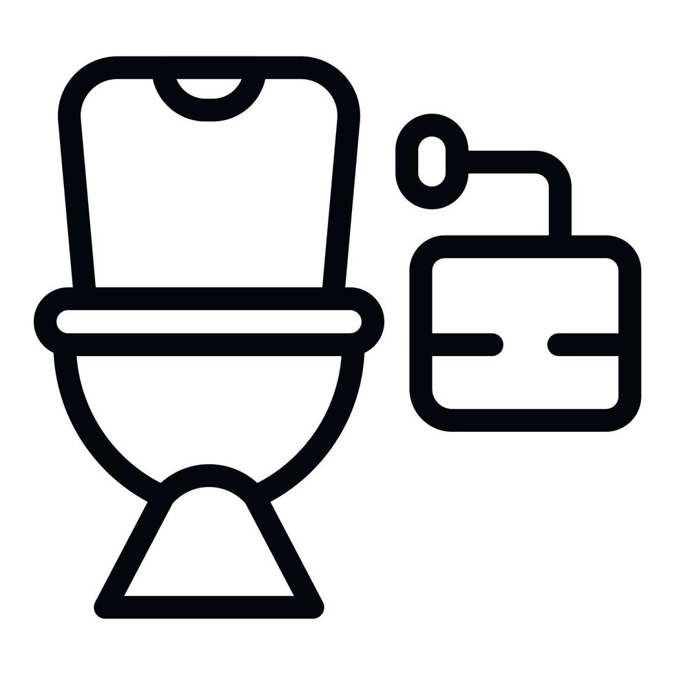 toilet icoon schets vector. wc toilet vector