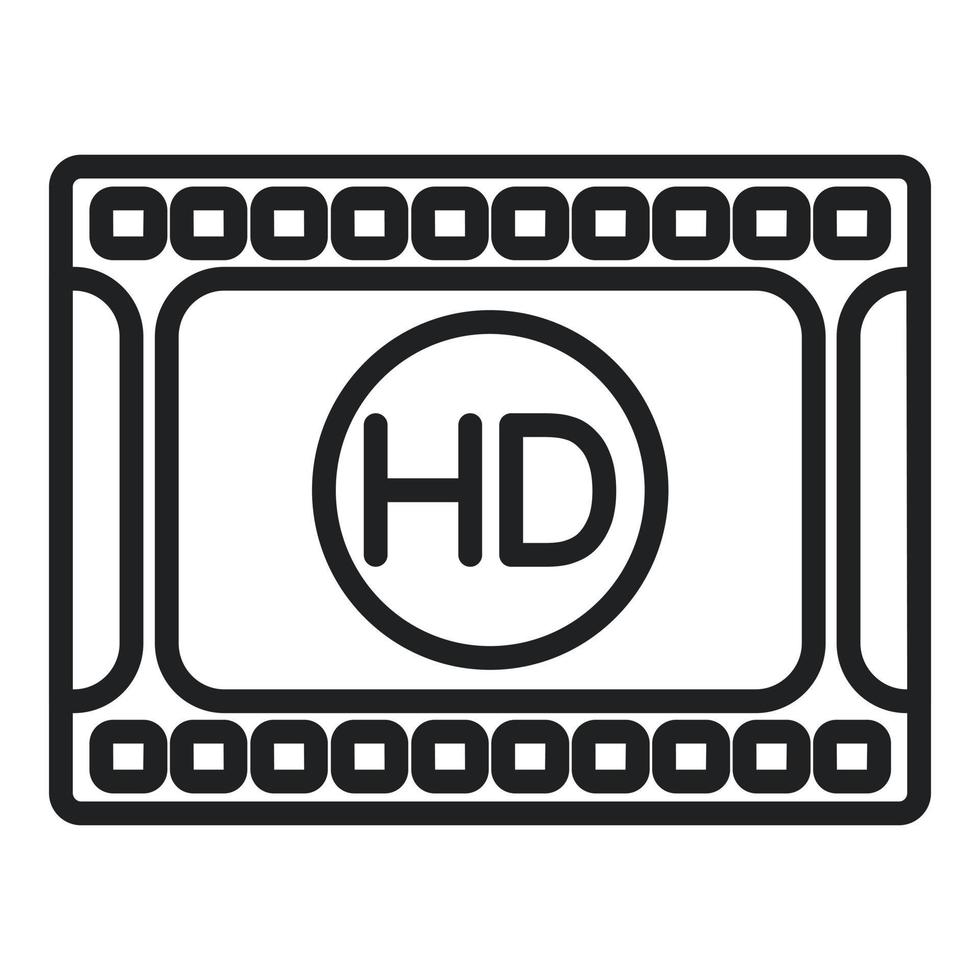 hd film icoon schets vector. video montage vector