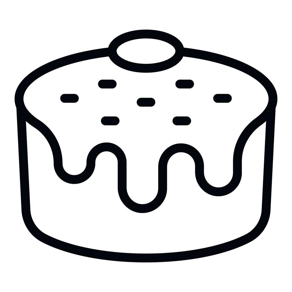gebakken panettone icoon schets vector. taart brood vector