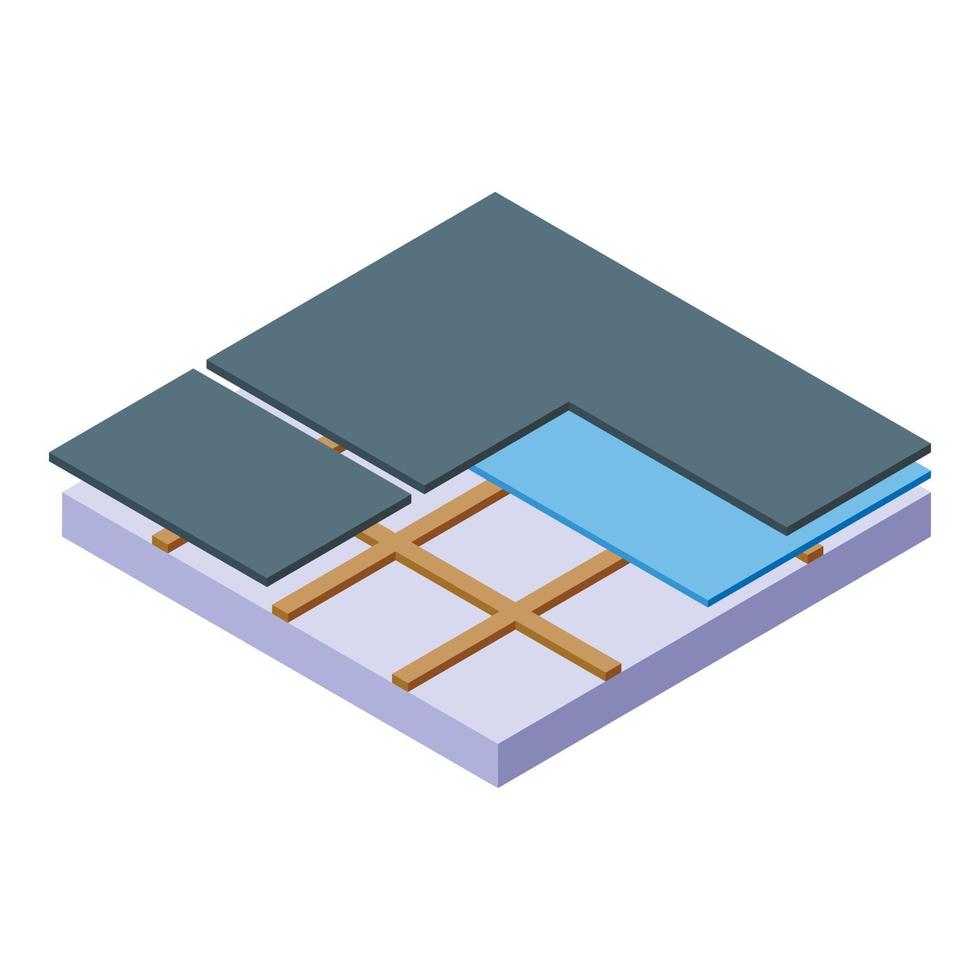 tegel verdieping icoon isometrische vector. vloeren vernieuwing vector