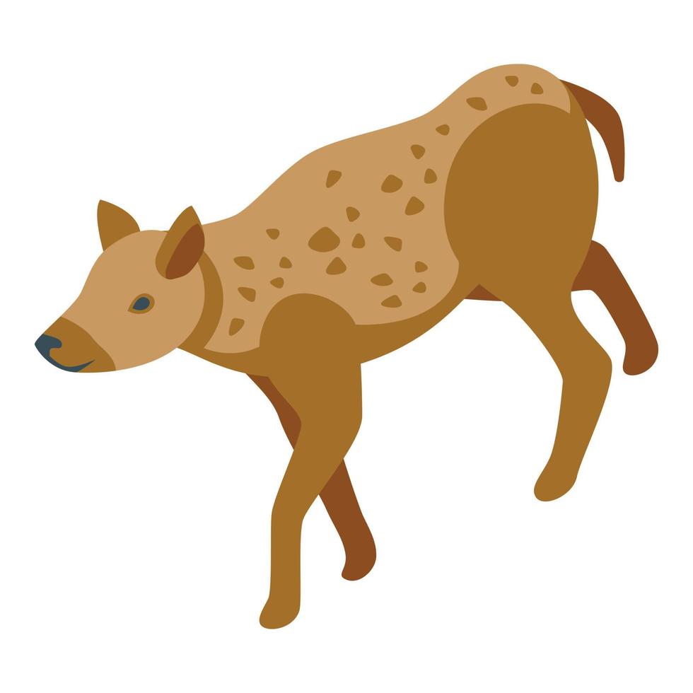 hyena icoon isometrische vector. dier wild vector