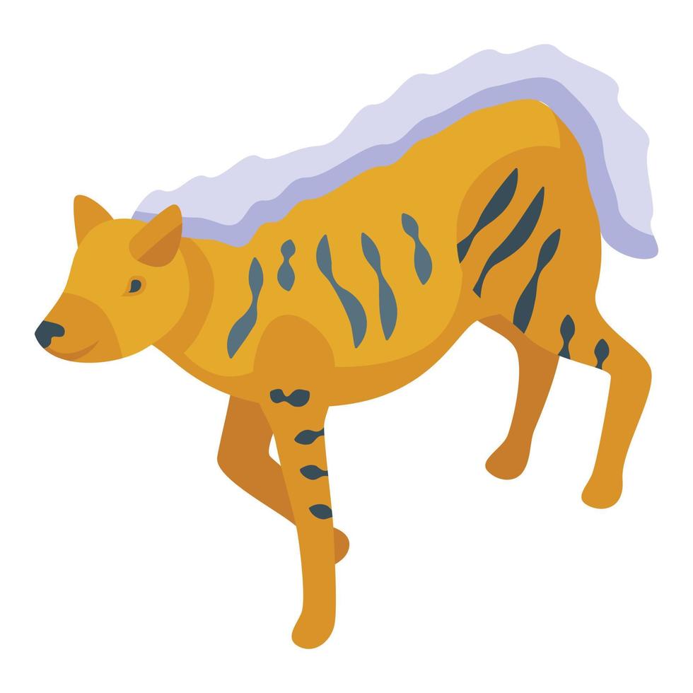 goud hyena icoon isometrische vector. wild dier vector