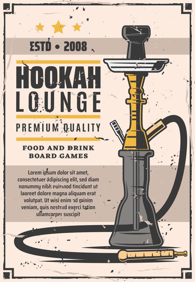 hookah lounge bar of rook winkel pictogrammen reeks vector