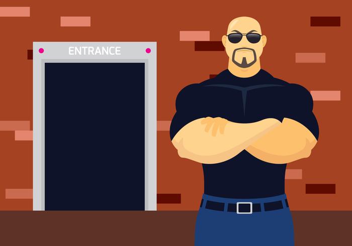 Nachtclub Bouncer Illustratie vector