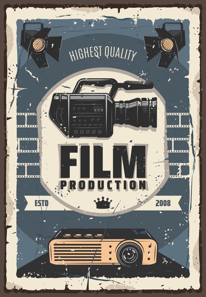 film productie, bioscoop of film industrie vector