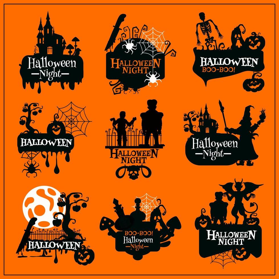 halloween vakantie verschrikking monster symbool ontwerp vector