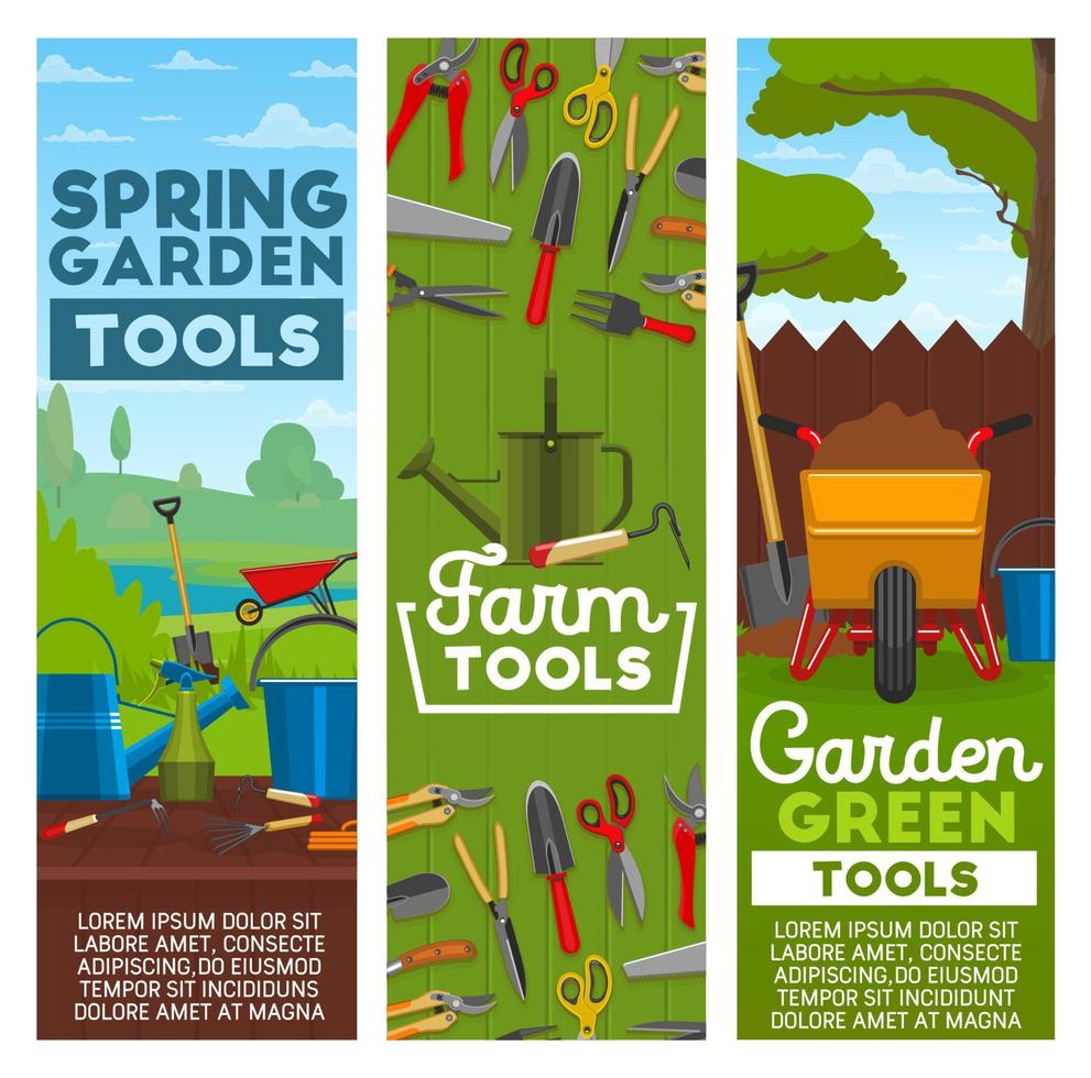 boerderij en tuin hulpmiddelen, vector