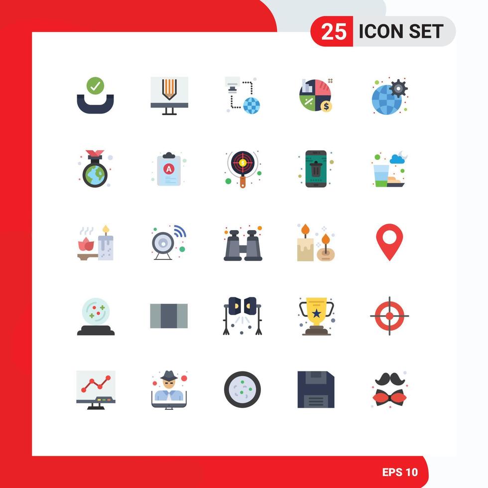 voorraad vector icoon pak van 25 lijn tekens en symbolen voor globaal diagram internet geld bedrijf bewerkbare vector ontwerp elementen
