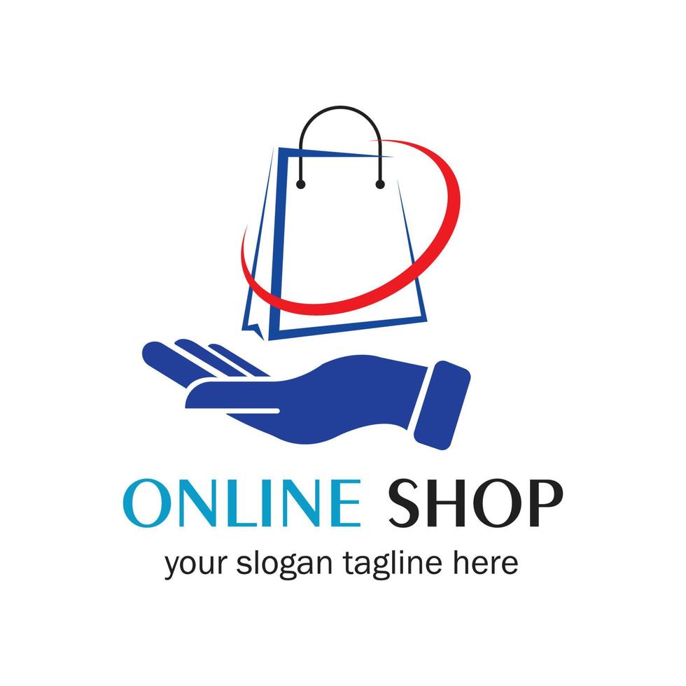 online winkel logo vector icoon illustratie sjabloon ontwerp