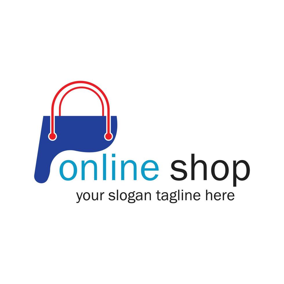 online winkel logo vector icoon illustratie sjabloon ontwerp