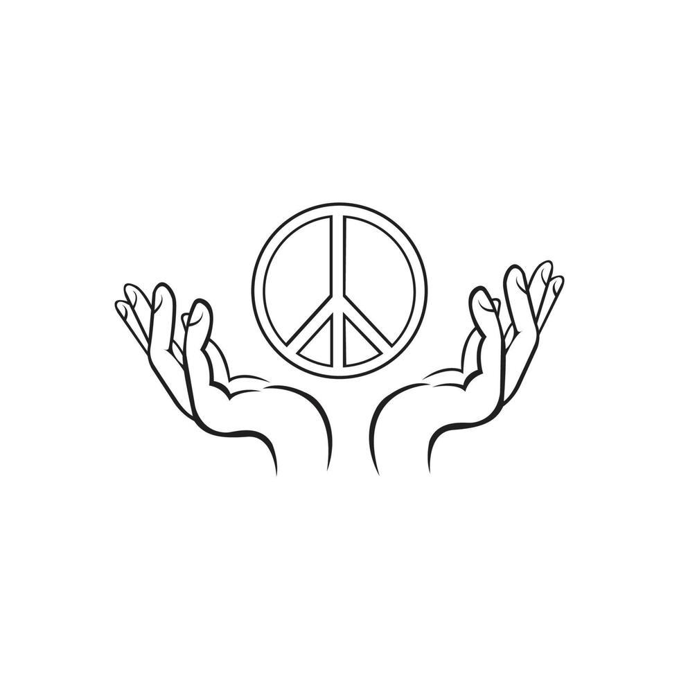 vrede symbool icoon vector vriendschap illustratie ontwerp sjabloon