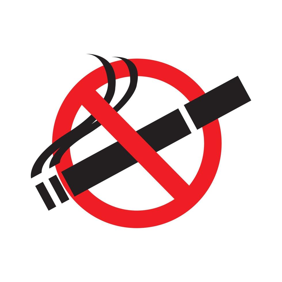 Nee roken icoon vector logo sjabloon illustratie ontwerp