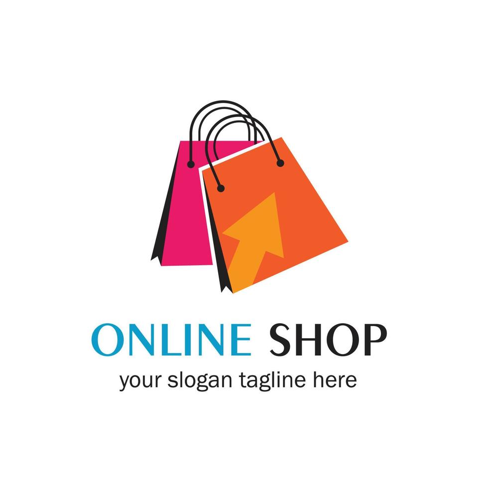 online winkel logo vector icoon illustratie sjabloon ontwerp