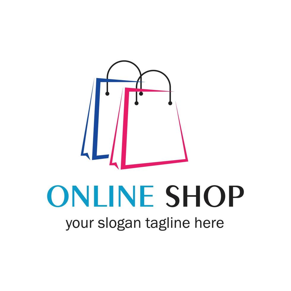 online winkel logo vector icoon illustratie sjabloon ontwerp