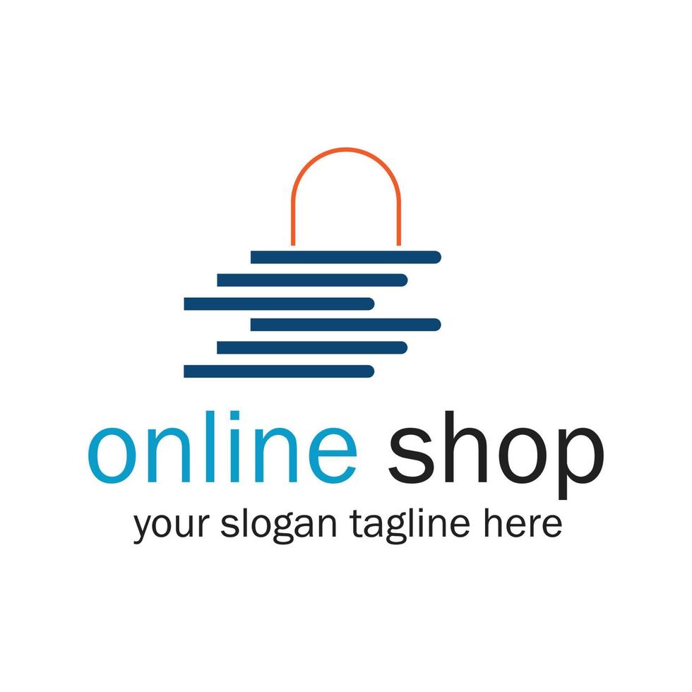 online winkel logo vector icoon illustratie sjabloon ontwerp