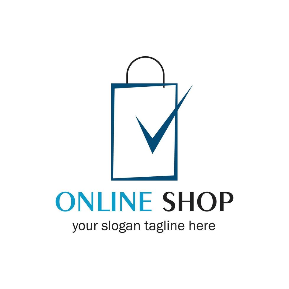 online winkel logo vector icoon illustratie sjabloon ontwerp