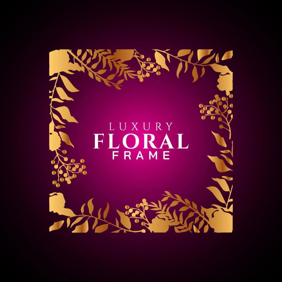 luxe elegant cirkel bloemen kader gouden ronde decoratief hoeken vector