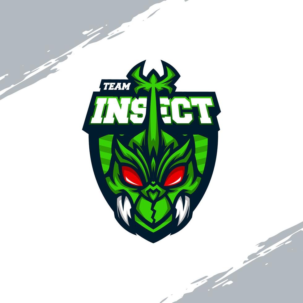 team insect insigne mascotte vector sjabloon