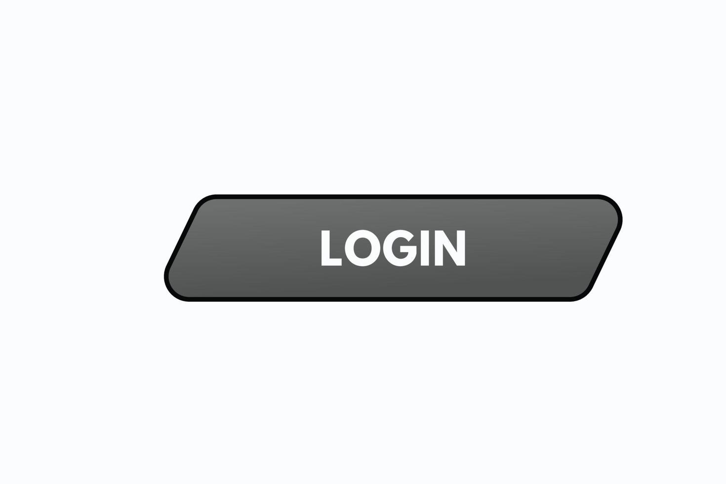 Log in knop vectoren. teken etiket toespraak Log in vector