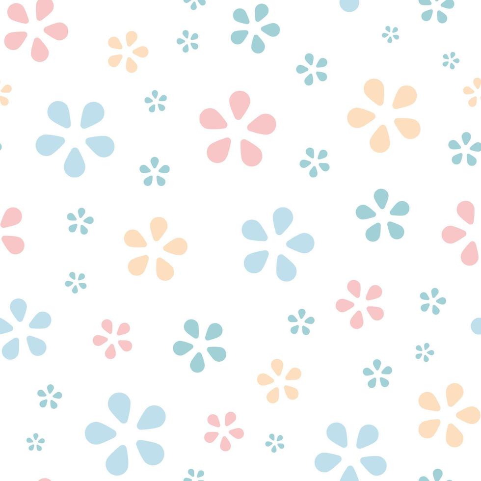 schattig bloemen vector patroon, klein bloemen naadloos herhaling