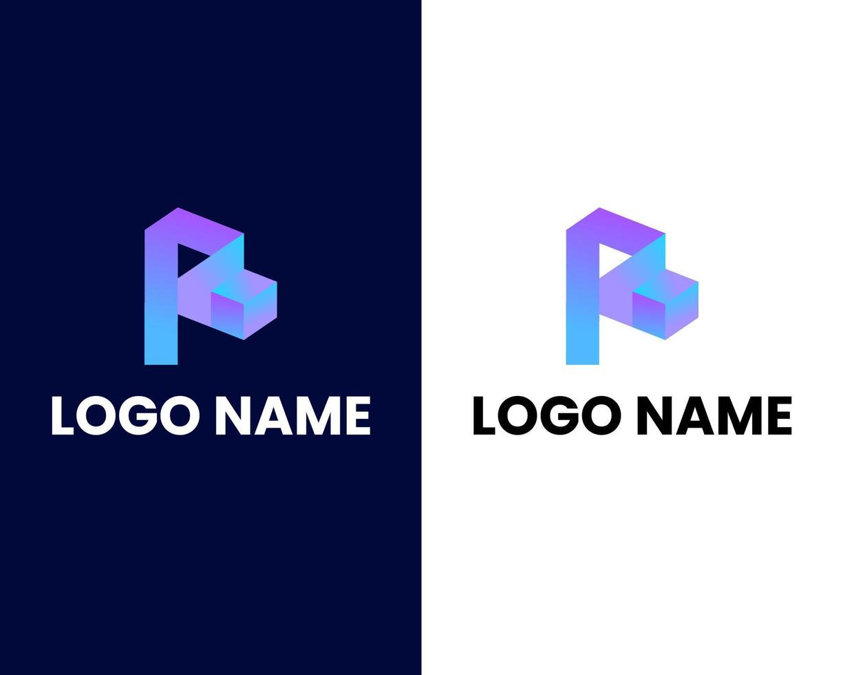 brief r met doos modern logo icoon ontwerp sjabloon elementen vector
