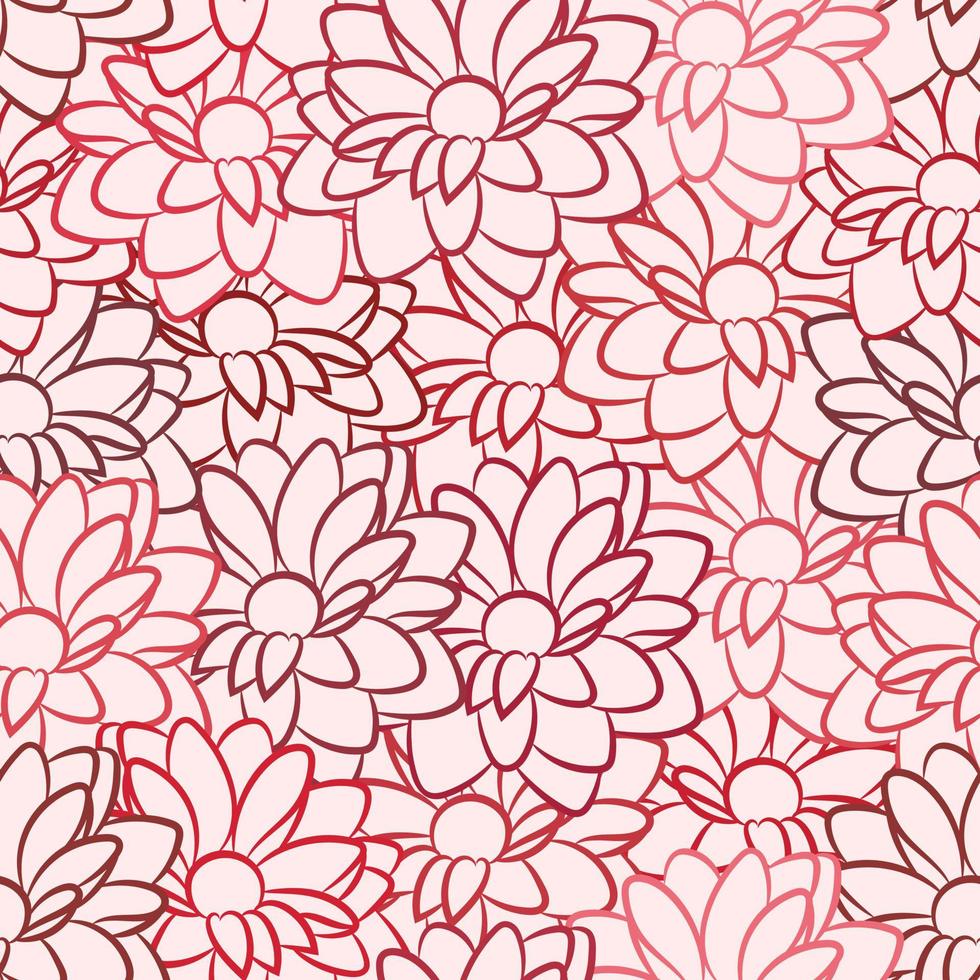 rood bloemen patroon, naadloos vector herhaling
