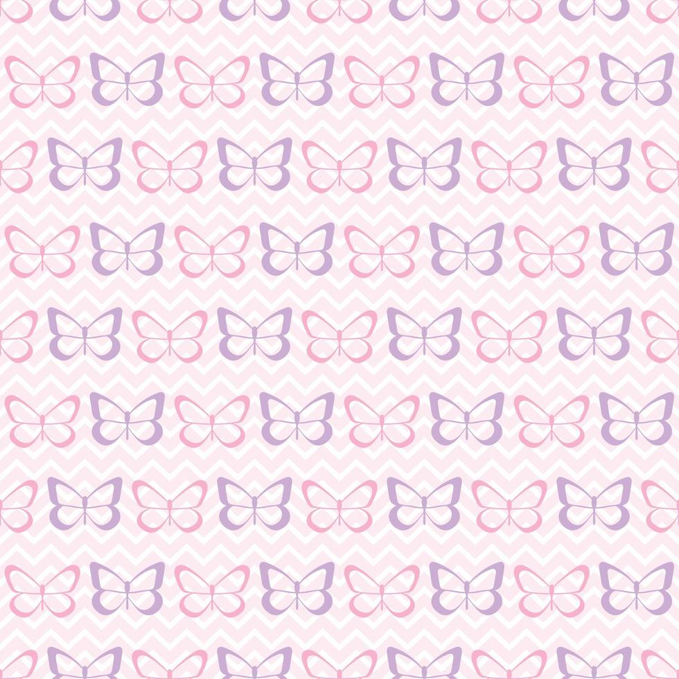 vector vlinder schattig naadloos herhaling patroon ontwerp achtergrond