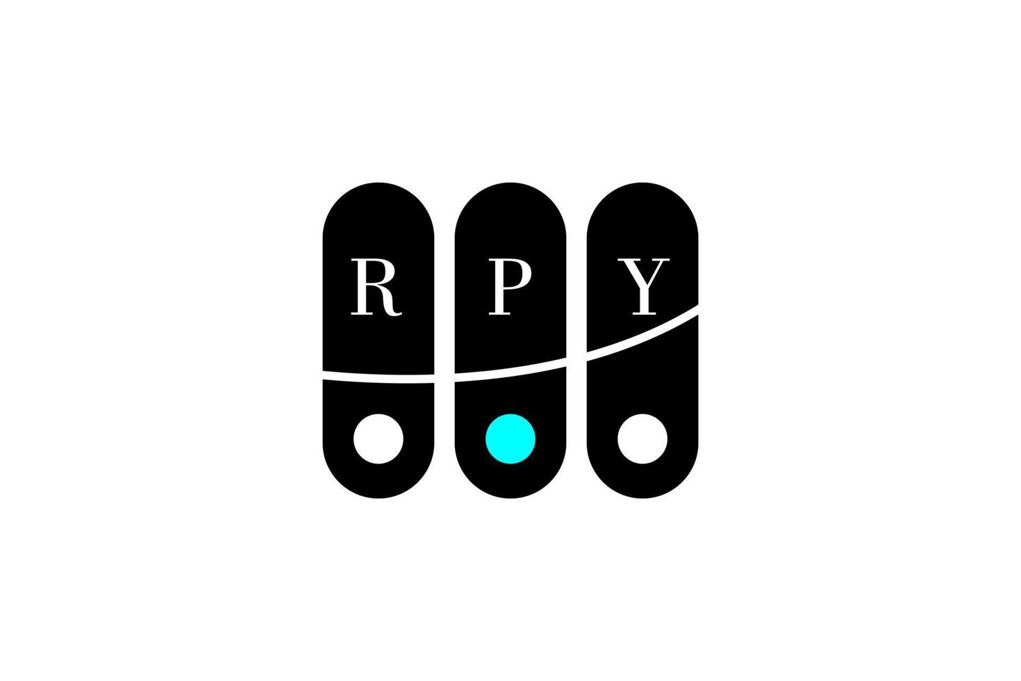 rpy brief en alfabet logo ontwerp vector