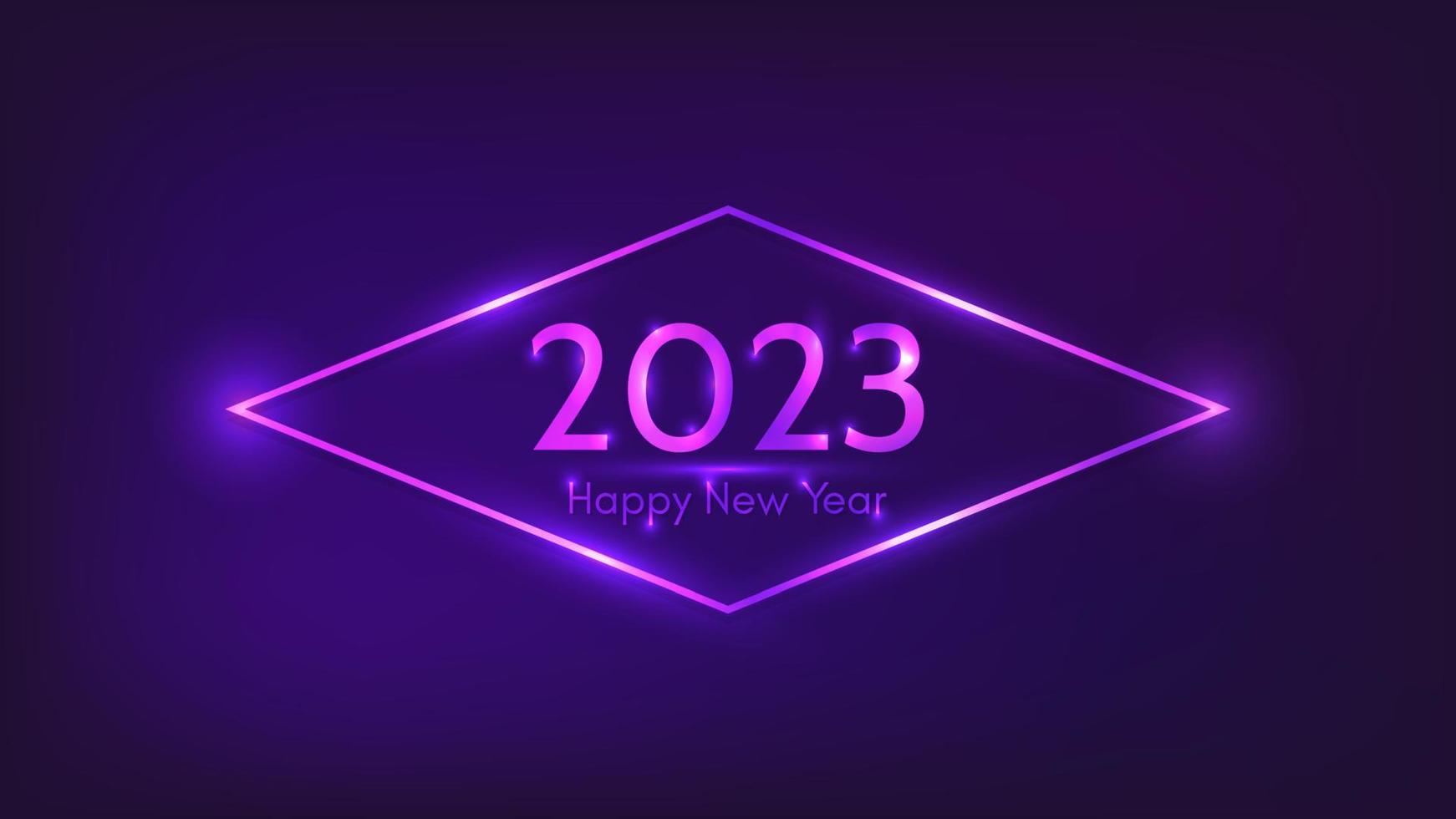 2023 gelukkig nieuw jaar neon achtergrond vector