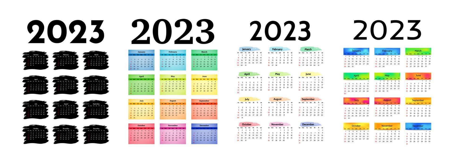 kalender voor 2023 geïsoleerd Aan een wit achtergrond vector