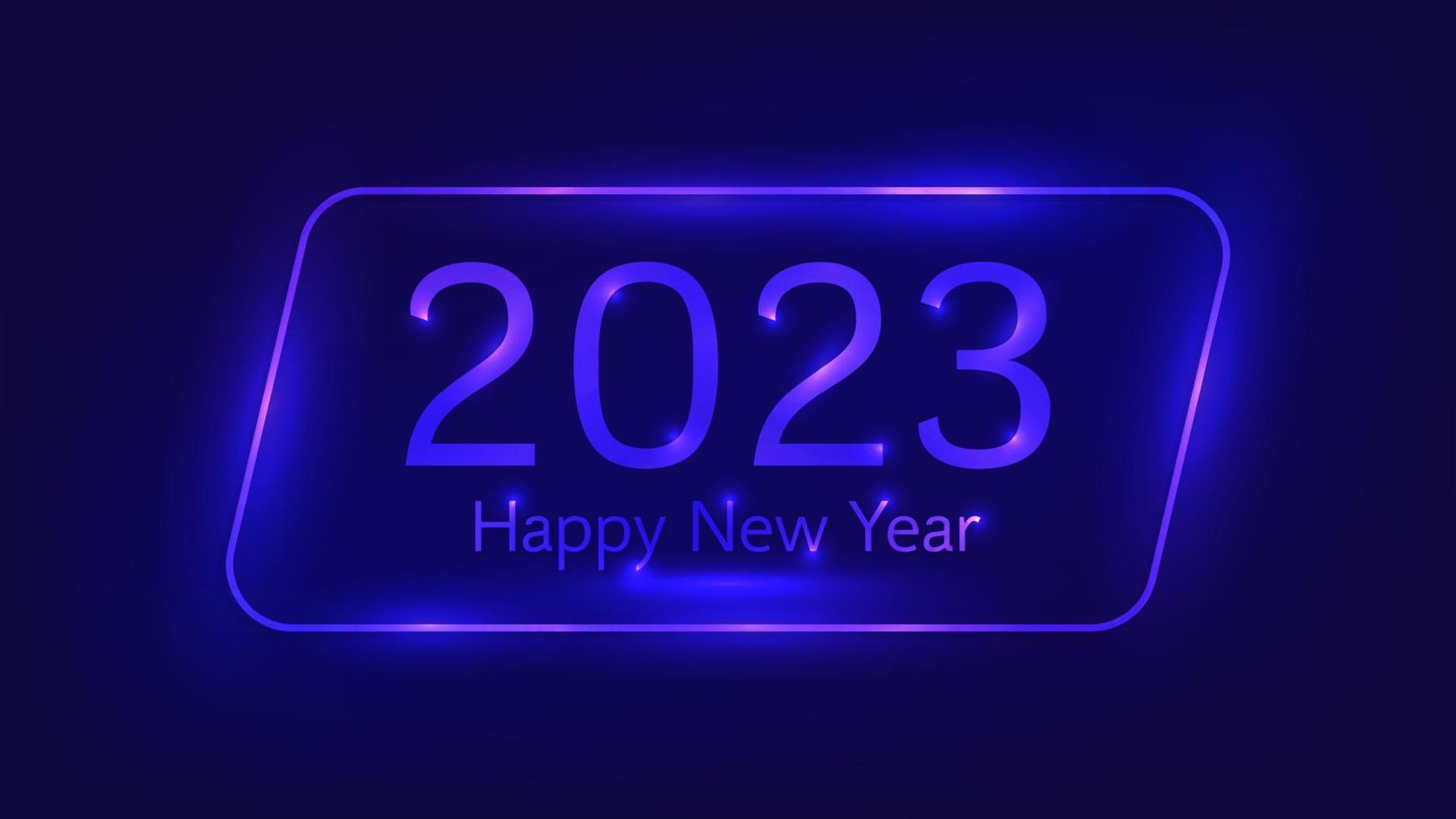 2023 gelukkig nieuw jaar neon achtergrond vector