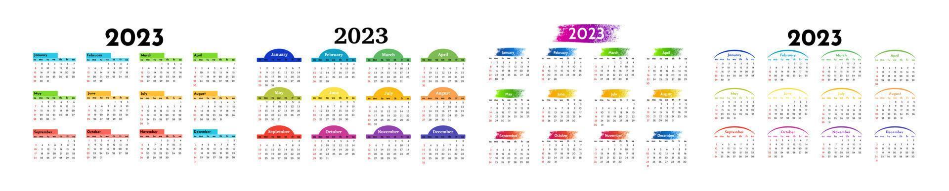 kalender voor 2023 geïsoleerd Aan een wit achtergrond vector