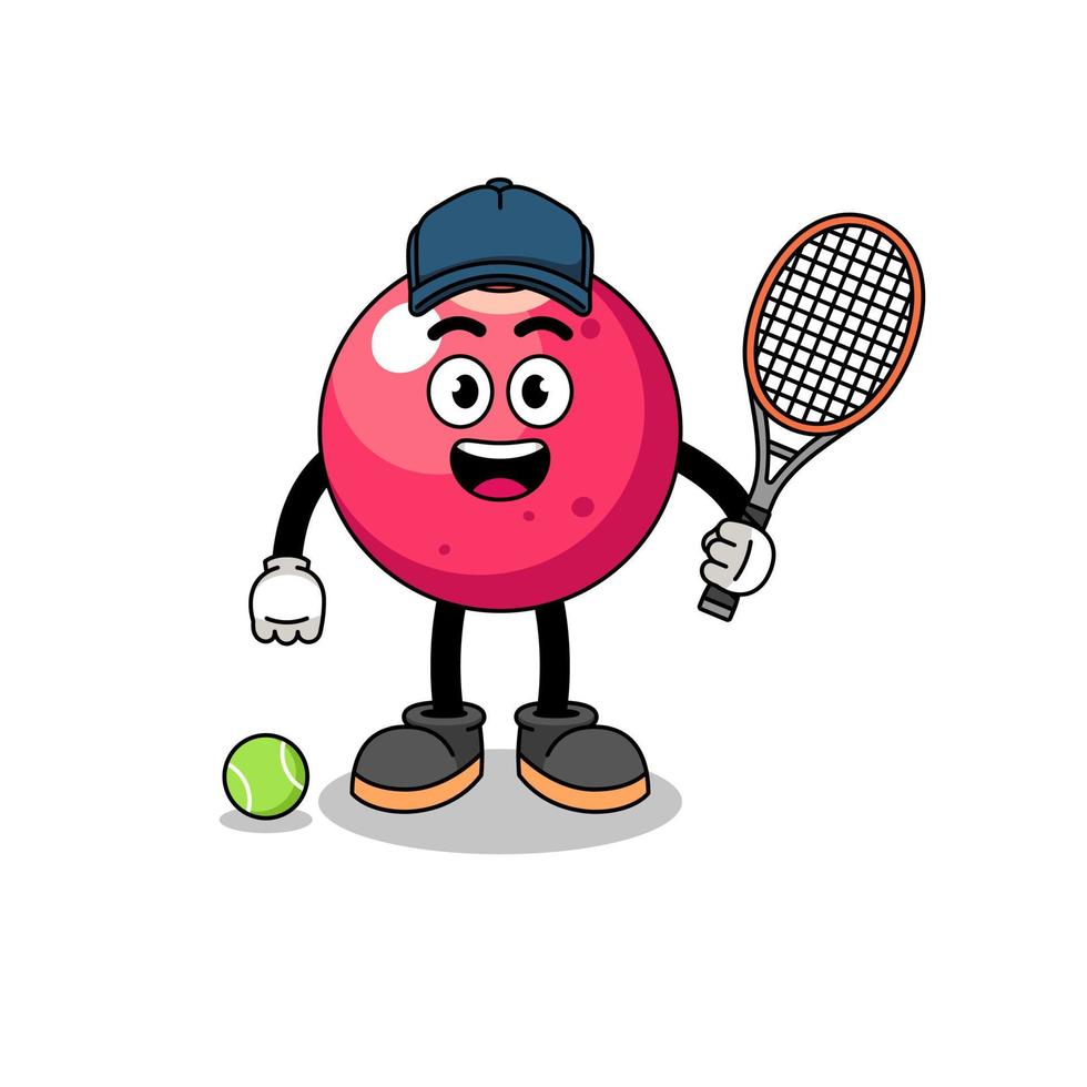 veenbes illustratie net zo een tennis speler vector