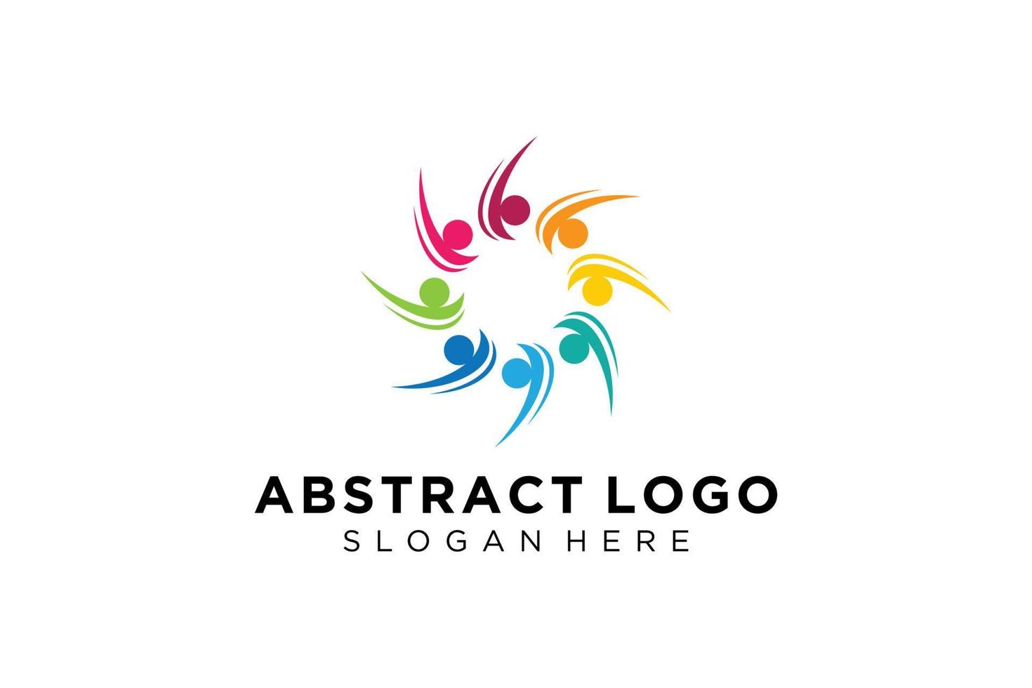 vector abstract mensen en familie logo verzameling, mensen pictogrammen, Gezondheid logo sjabloon, zorg symbool.