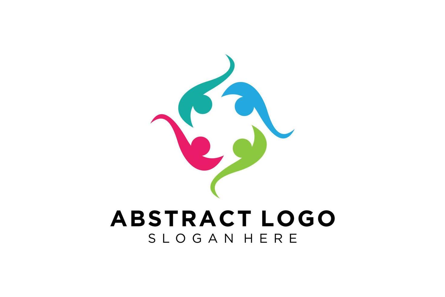 vector abstract mensen en familie logo verzameling, mensen pictogrammen, Gezondheid logo sjabloon, zorg symbool.