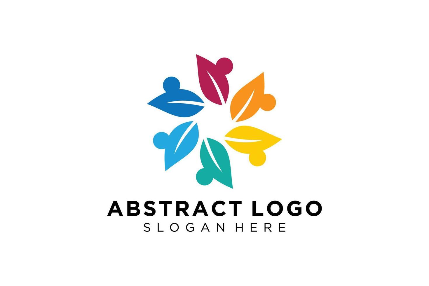 vector abstract mensen en familie logo verzameling, mensen pictogrammen, Gezondheid logo sjabloon, zorg symbool.