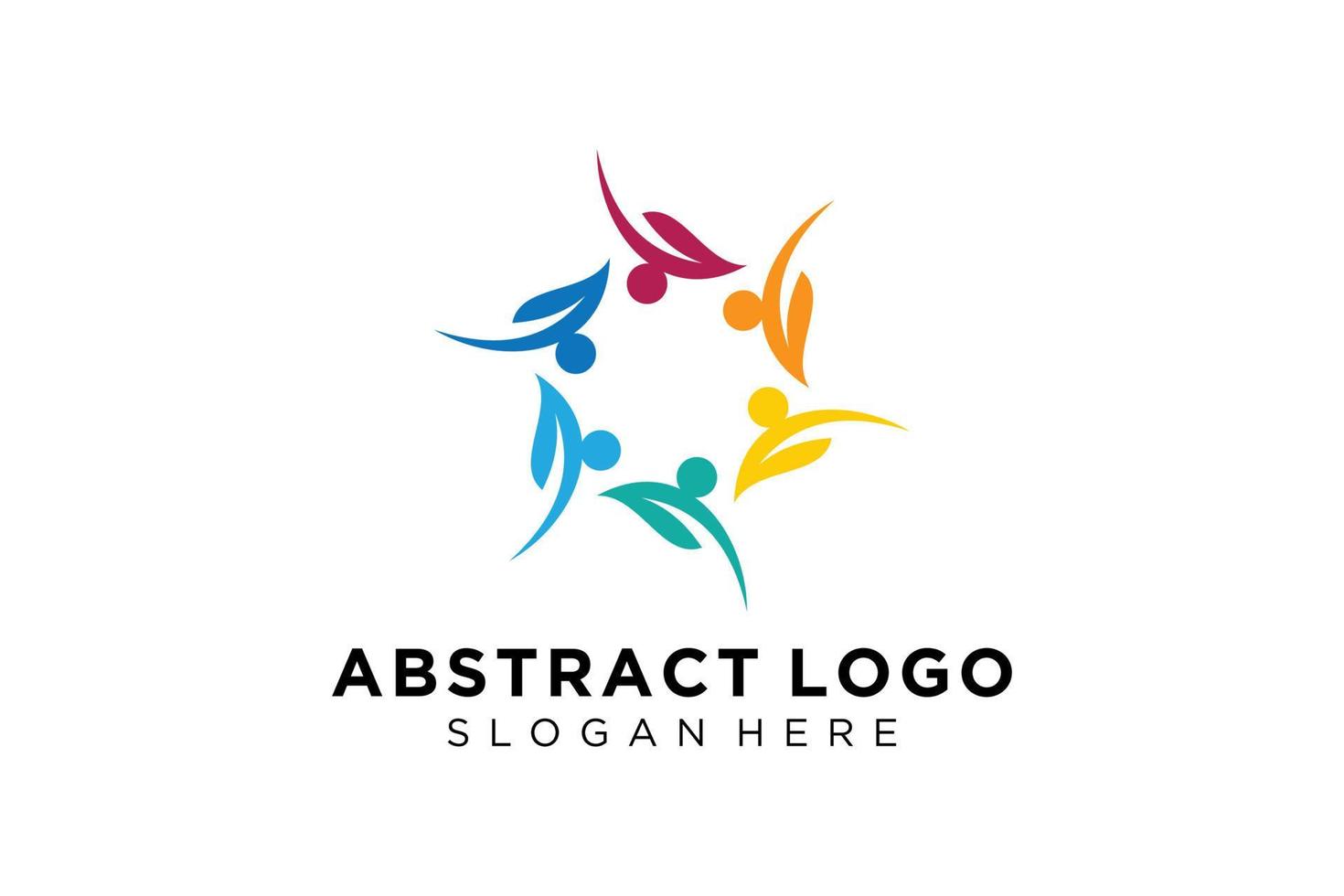 vector abstract mensen en familie logo verzameling, mensen pictogrammen, Gezondheid logo sjabloon, zorg symbool.