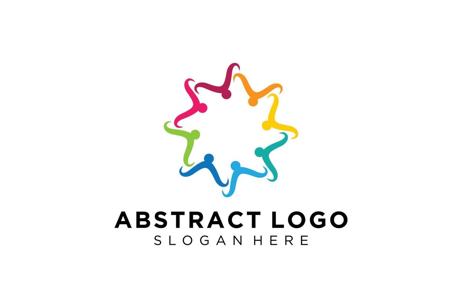 vector abstract mensen en familie logo verzameling, mensen pictogrammen, Gezondheid logo sjabloon, zorg symbool.